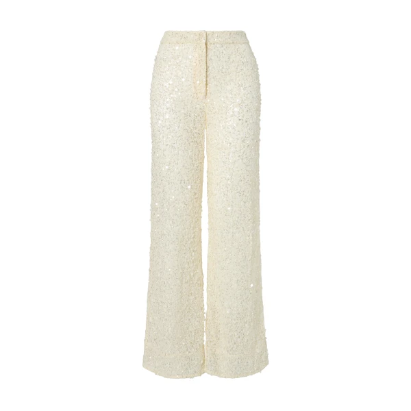 By Malina Pamela Trousers in Pearl | Pants | Coveti