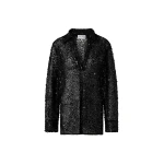 By Malina Philippa Embellished Lace Shirt in Black | Shirts | Coveti