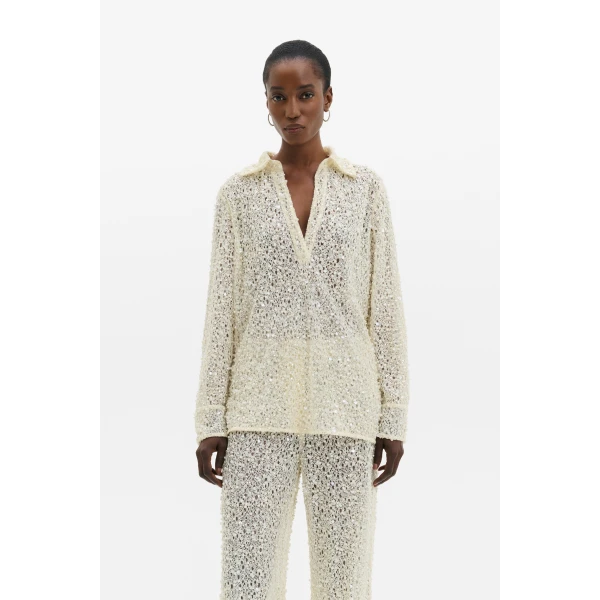 By Malina Philippa Shirt in Pearl | Shirts | Coveti