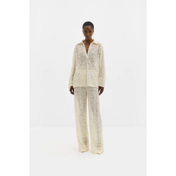 By Malina Philippa Shirt in Pearl | Shirts | Coveti