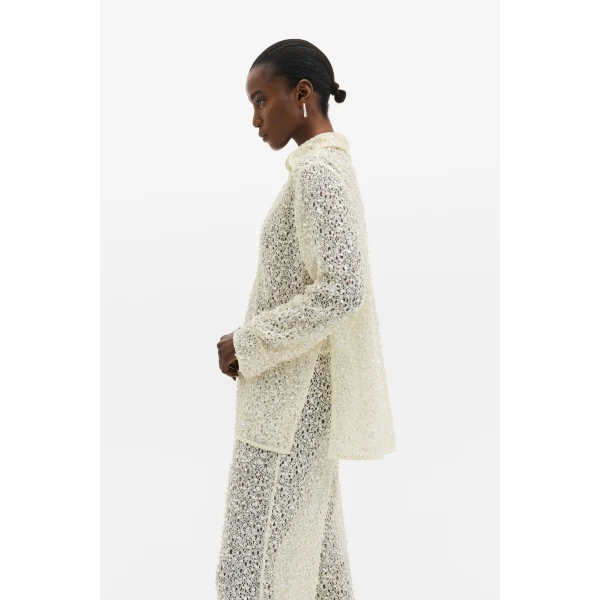 By Malina Philippa Shirt in Pearl | Shirts | Coveti