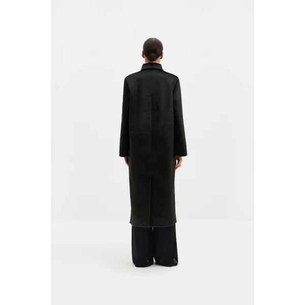 By Malina Phoebe Coat in Black | Coats | Coveti