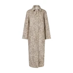By Malina Phoebe Leather Coat in Shaded Dot | Leather Coats | Coveti