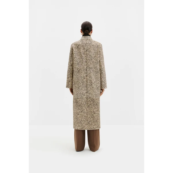 By Malina Phoebe Leather Coat in Shaded Dot | Leather Coats | Coveti