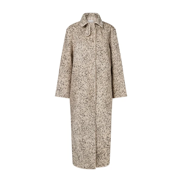 By Malina Phoebe Leather Coat in Shaded Dot | Leather Coats | Coveti