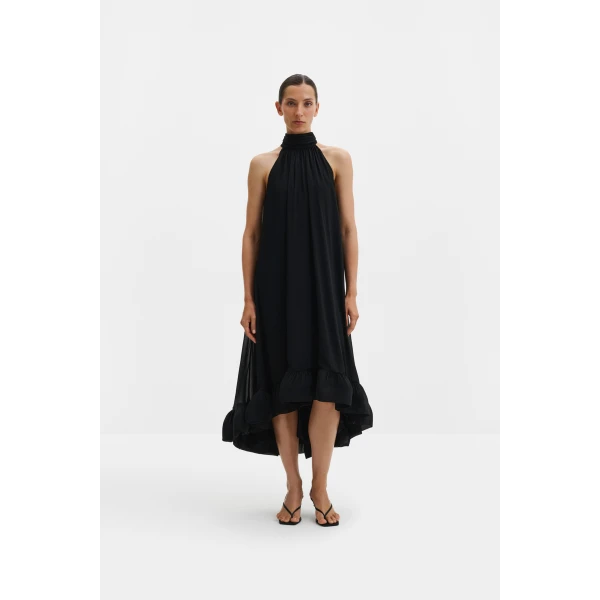By Malina Sabrina Midi Dress in Black | Midi Dresses | Coveti