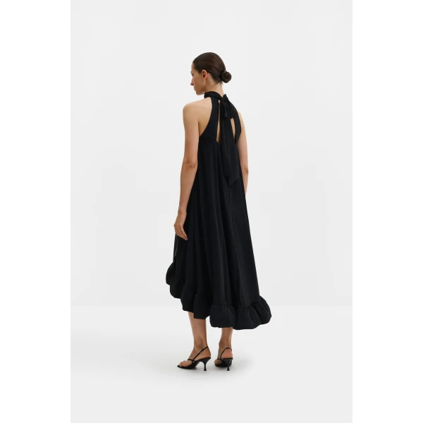 By Malina Sabrina Midi Dress in Black | Midi Dresses | Coveti