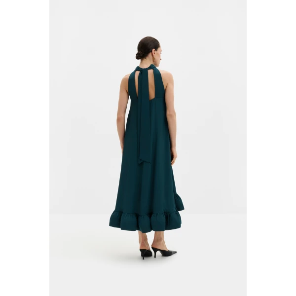 By Malina Sabrina Midi Dress in Teal | Midi Dresses | Coveti