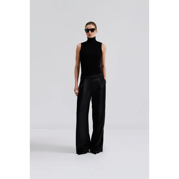By Malina Sarah Trousers in Black | Pants | Coveti