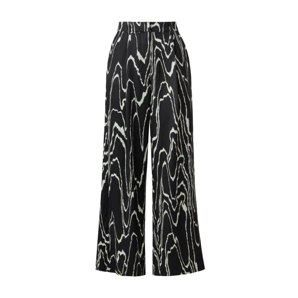 By Malina Sarah Trousers in Black Marble | Pants | Coveti