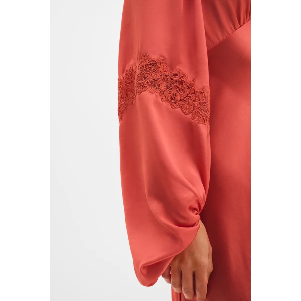 By Malina Seema Maxi Dress in Coral | Maxi Dresses | Coveti