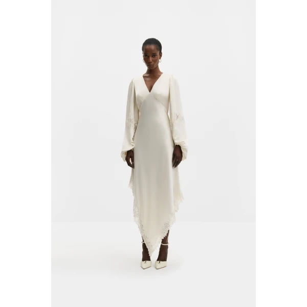 By Malina Seema Maxi Dress in Cream | Wedding Dresses | Coveti