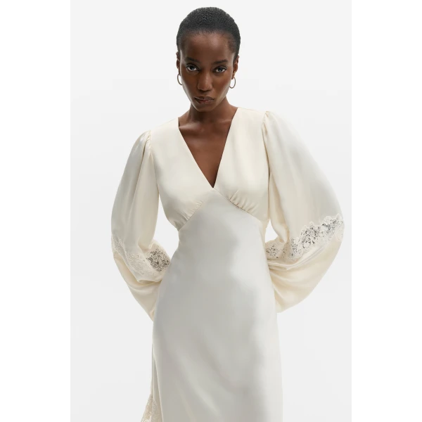 By Malina Seema Maxi Dress in Cream | Wedding Dresses | Coveti