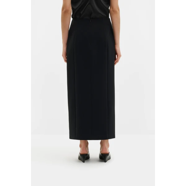 By Malina Shelly Midi Skirt in Black, view 4