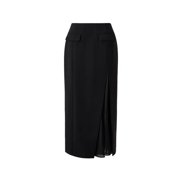 By Malina Shelly Midi Skirt in Black