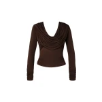 By Malina Signe Top in Dark Brown | Tops | Coveti