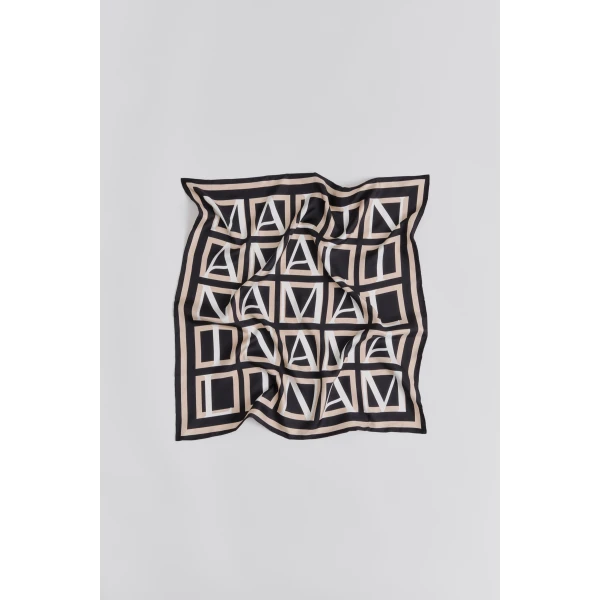 By Malina Silk Twill Scarf 65x65 in Monogram | Scarves | Coveti