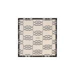 By Malina Silk Twill Scarf 65x65 in Monogram Cream | Scarves | Coveti