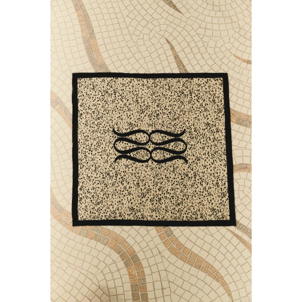 By Malina Silk Twill Scarf 65x65 in Shaded Dot | Scarves | Coveti