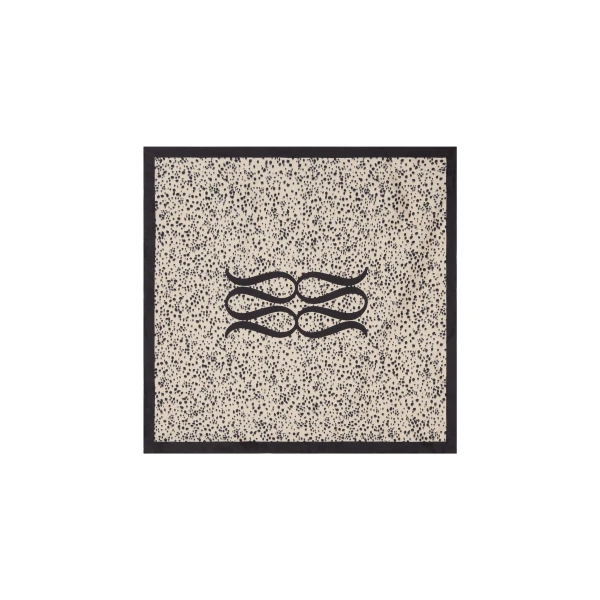 Silk Twill Scarf 65x65 in Shaded Dot