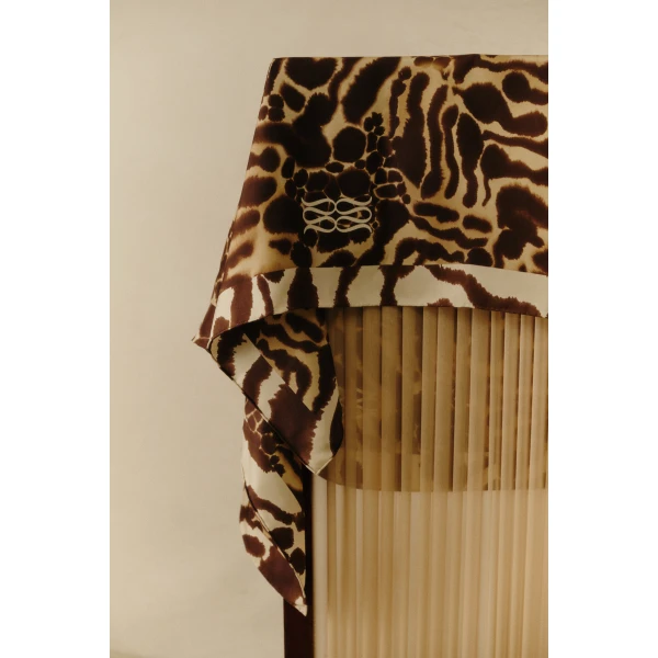 By Malina Silk Twill Scarf 80x80 in Savannah | Scarves | Coveti