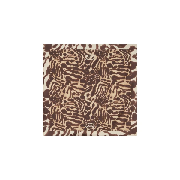 By Malina Silk Twill Scarf 80x80 in Savannah | Scarves | Coveti