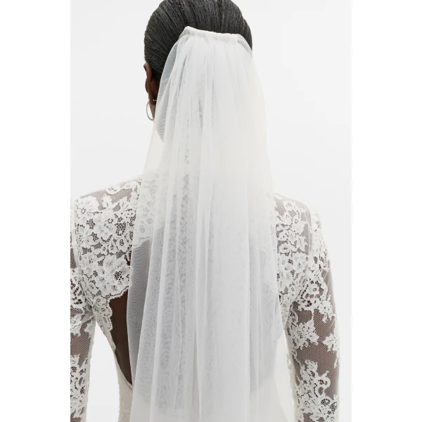 By Malina Sky Mid-length Veil in Ivory | Hair Accessories | Coveti