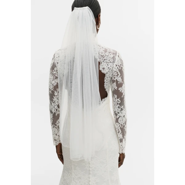 By Malina Sky Mid-length Veil in Ivory | Hair Accessories | Coveti