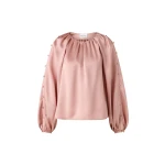 By Malina Sophie Button Detail Gathered Blouse in Soft Pink | Blouse | Coveti