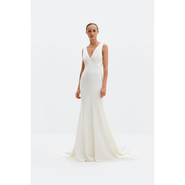 By Malina Thelma Gown in Cream | Wedding Dresses | Coveti