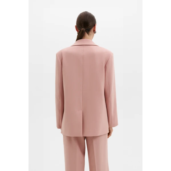 By Malina Tua Oversized Blazer in Soft Pink | Blazers | Coveti