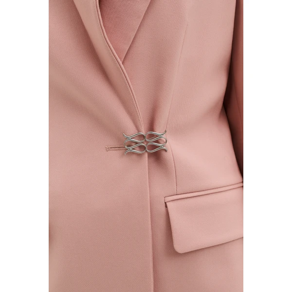 By Malina Tua Oversized Blazer in Soft Pink | Blazers | Coveti