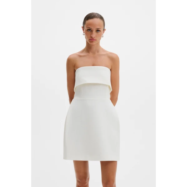 By Malina Tulia Mini Dress in Cream | Wedding Dresses | Coveti