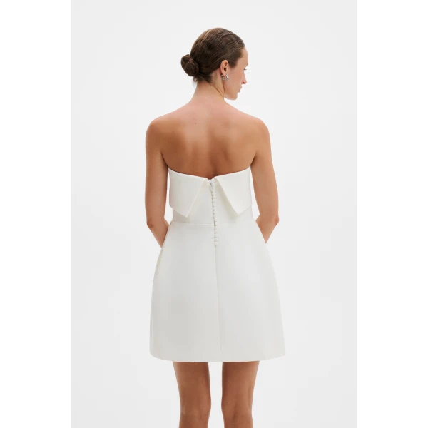 By Malina Tulia Mini Dress in Cream | Wedding Dresses | Coveti