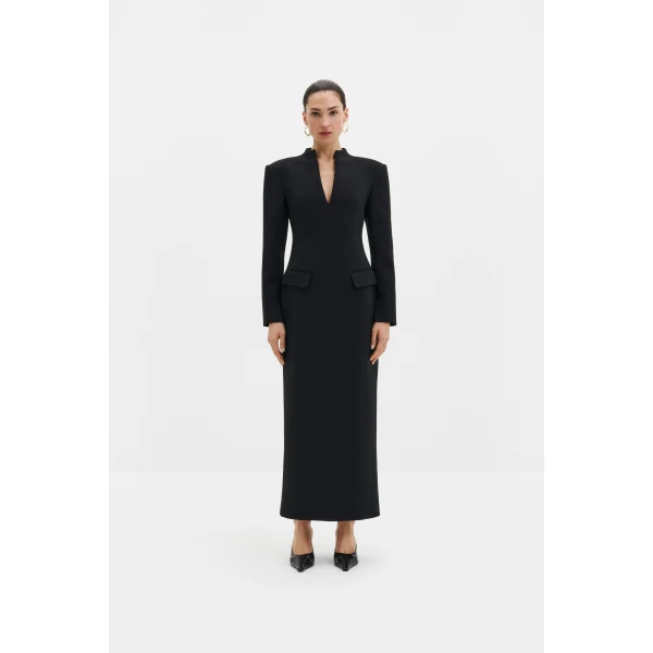 By Malina Vanesa Maxi Dress in Black | Maxi Dresses | Coveti