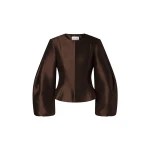 By Malina Vendela Blouse in Dark Brown | Blouse | Coveti