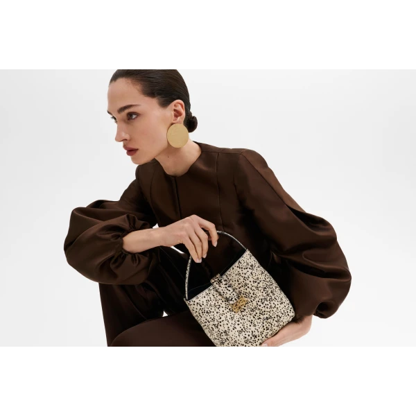 By Malina Vendela Blouse in Dark Brown | Blouse | Coveti