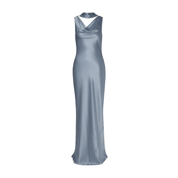 Vida Maxi Dress in Steel Blue