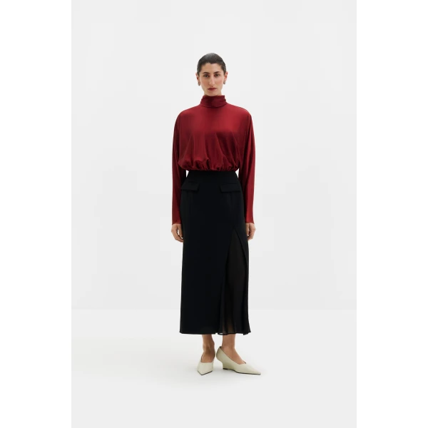 By Malina Vilja Blouse in Ruby | Blouse | Coveti