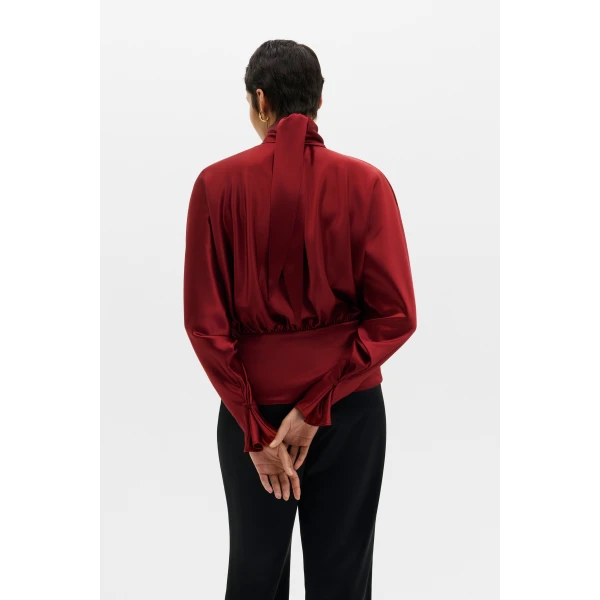 By Malina Vilja Blouse in Ruby | Blouse | Coveti