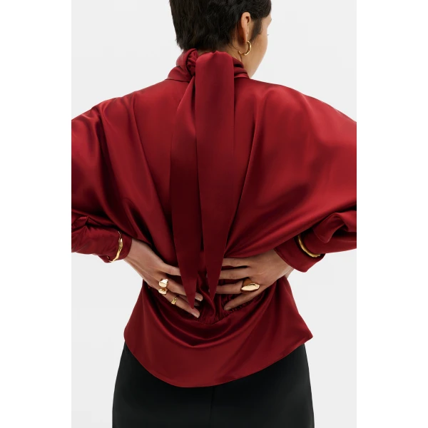 By Malina Vilja Blouse in Ruby | Blouse | Coveti