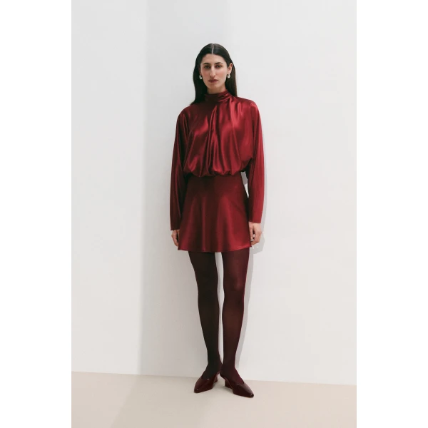 By Malina Vilja Mini Dress in Ruby | Mini Dresses | Coveti