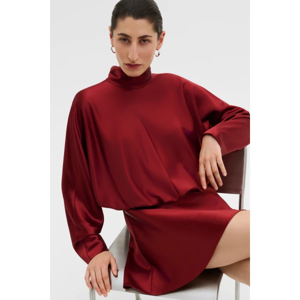 By Malina Vilja Mini Dress in Ruby | Mini Dresses | Coveti