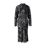 By Malina Zora Long Sleeve Midi Dress in Black Marble | Midi Dresses | Coveti