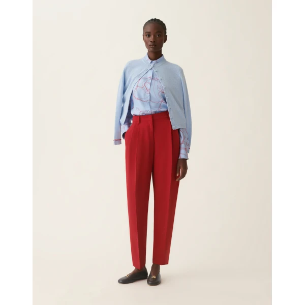 Fabiana Filippi Silk Twill Shirt in Light Blue