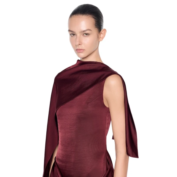 CHATS by C.Dam Aisha Dress in Sangria Red | Maxi Dresses | Coveti