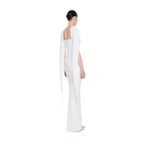 CHATS by C.Dam Alcor Dress in White | Maxi Dresses | Coveti