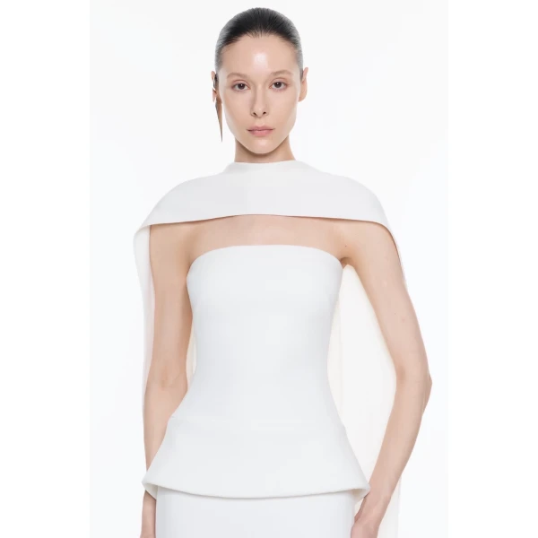 CHATS by C.Dam Alcor Dress in White | Maxi Dresses | Coveti