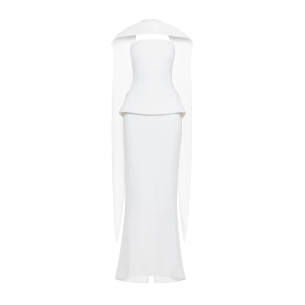 CHATS by C.Dam Alcor Dress in White | Maxi Dresses | Coveti