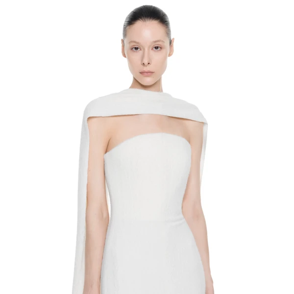 CHATS by C.Dam Alpus Dress in White, view 4